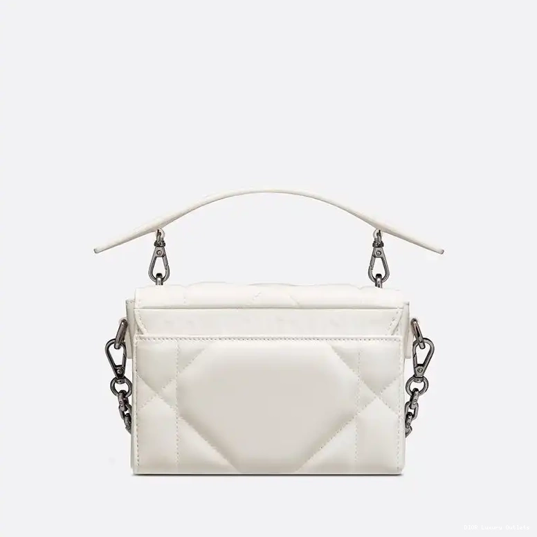 Cheap White Dior Lambskin Bag Maxicannage with Box Montaigne 30 Handle 0524 Luxury